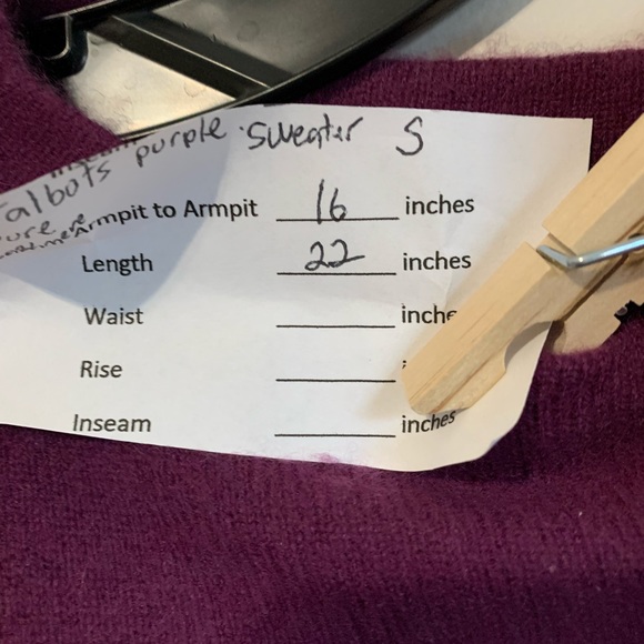 Talbots 100% Pure Cashmere Pullover Sweater Purple Women’s Small - Picture 2 of 7